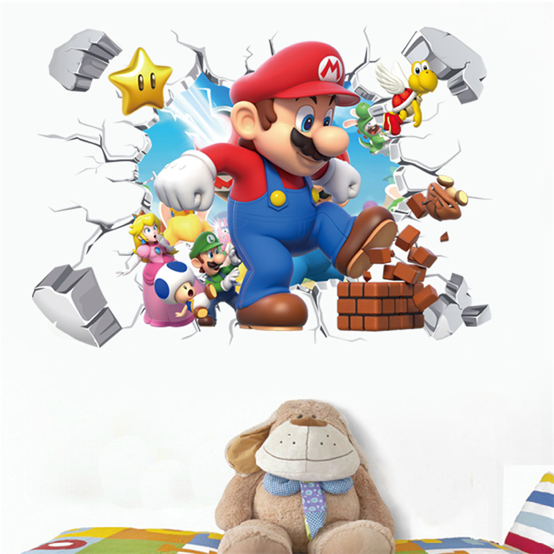 Baby Nursery Game - 3D การ์ตูนอะนิเมะเกมตัวละครสติ๊กเกอร์ติดผนังสำหรับห้องเด็กห้องนั่งเล่นโรงเรียนอนุบาลห้องเด็กอ่อน DIY ตกแต่ง