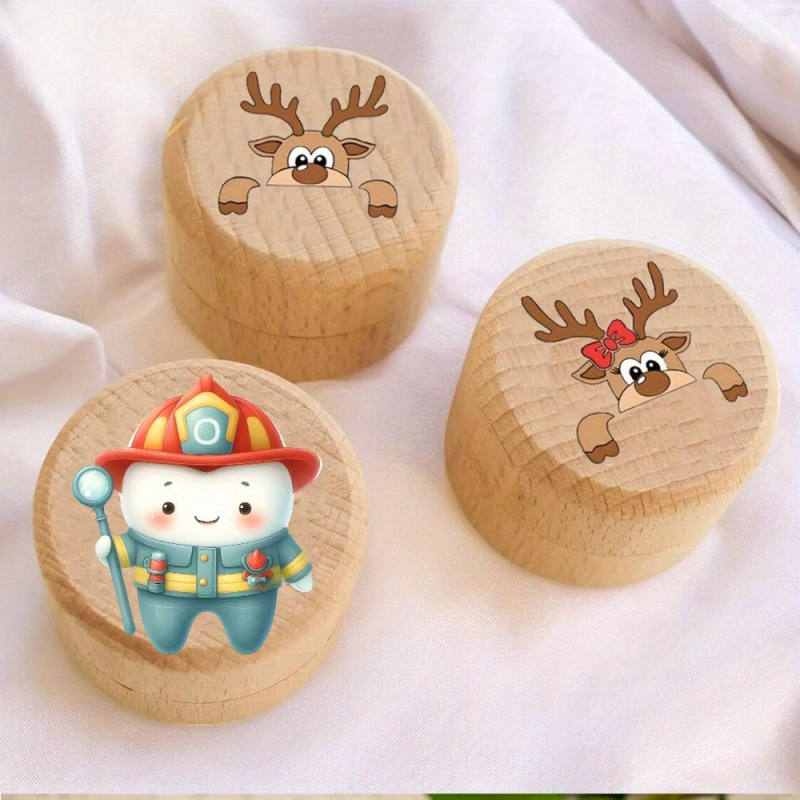Baby Keepsake Box - กล่องใส่ฟัน, กล่องใส่ฟันสำหรับเด็กชายและเด็กหญิง, กล่องไม้เก็บของที่ระลึกสำหรับทารกแรกเกิดสำหรับเก็บผมและฟัน