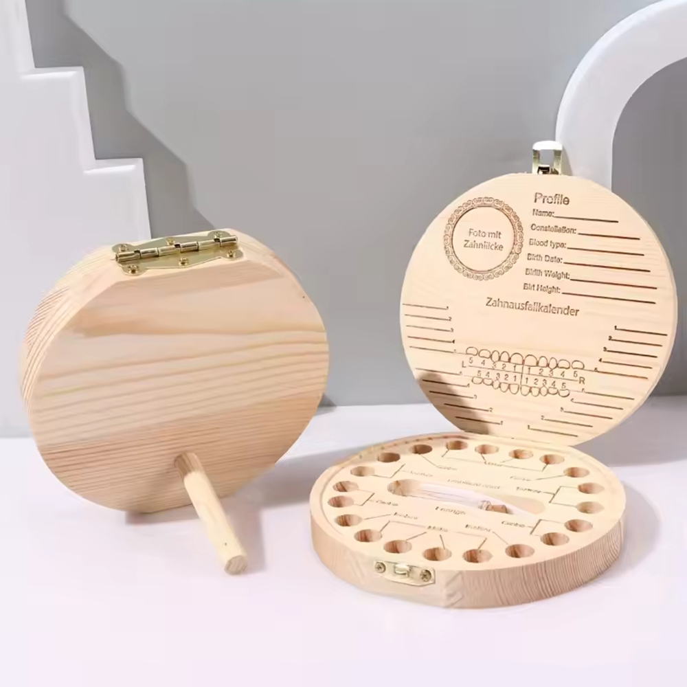 Baby Keepsake Box - กล่องเก็บฟันน้ำนมเด็ก 1 ชิ้น - กล่องเก็บฟันน้ำนมสำหรับเด็กเพื่อเก็บรักษาฟันน้ำนมและเก็บรักษาฟันเป็นของที่ระลึก