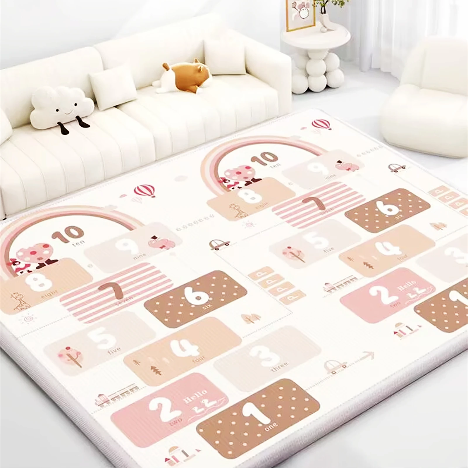 Baby Nursery Game - แผ่นรองคลานเด็ก ลายการ์ตูน หนา 1/0.5 ซม. พรมปูพื้นเพื่อการศึกษา