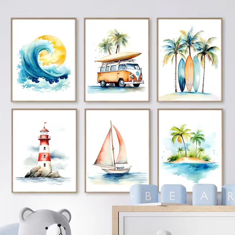สถานรับเลี้ยงเด็กลาย Surf ประภ - Baby Nursery Mirror บทวิจารณ์และราคา