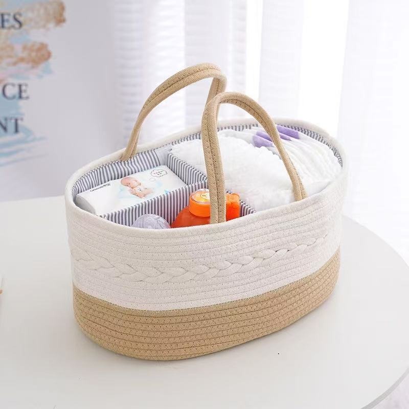 ตะกร้าเก็บผ้าอ้อมเด็กแบบพกพาพร - Baby Nursery Basket บทวิจารณ์และราคา