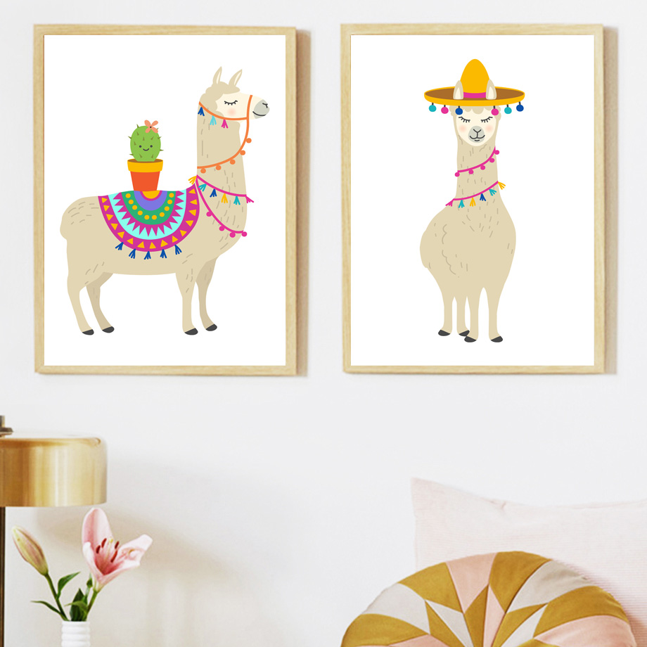 การ์ตูน Llama Cactus Nursery W - Baby Nursery Mirror บทวิจารณ์และราคา