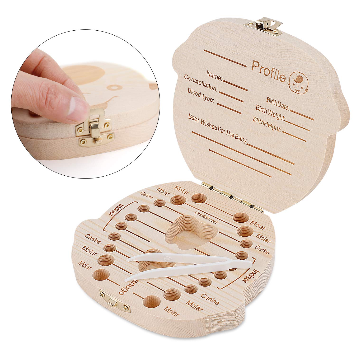 กล่องเก็บฟันน้ำนมเด็ก 1 ชิ้น ด - Baby Keepsake Box บทวิจารณ์และราคา