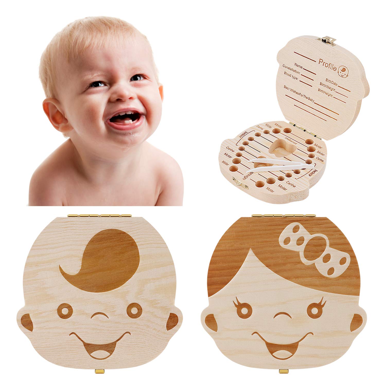 กล่องเก็บฟันน้ำนมเด็ก 1 ชิ้น ด - Baby Keepsake Box บทวิจารณ์และราคา