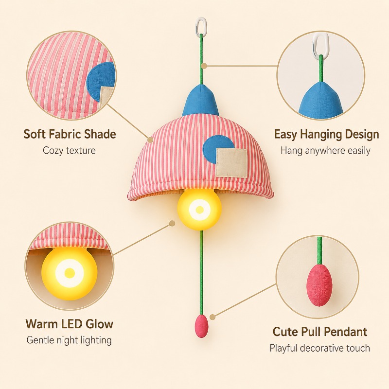 ไฟกลางคืนแบบแขวนแบบชาร์จไฟได้  - Baby Nursery Lampshade บทวิจารณ์และราคา