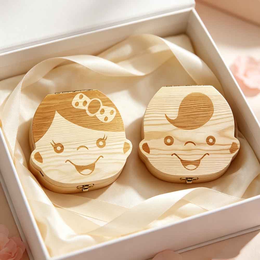 กล่องเก็บฟันน้ำนมเด็ก ทำจากไม้ - Baby Keepsake Box บทวิจารณ์และราคา