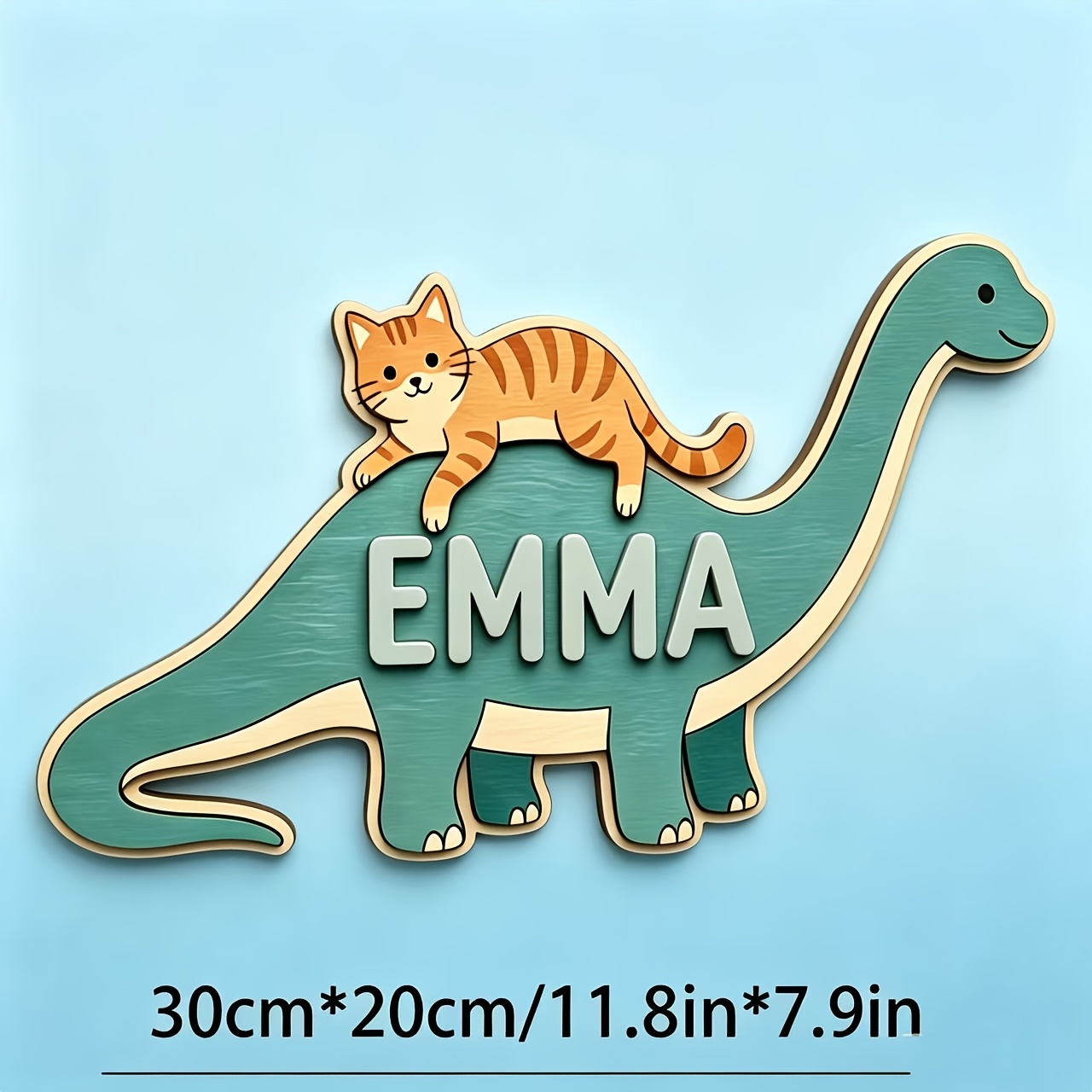 ป้ายชื่อห้องรูปแมวขี่ไดโนเสาร์ - Baby Nursery Room บทวิจารณ์และราคา