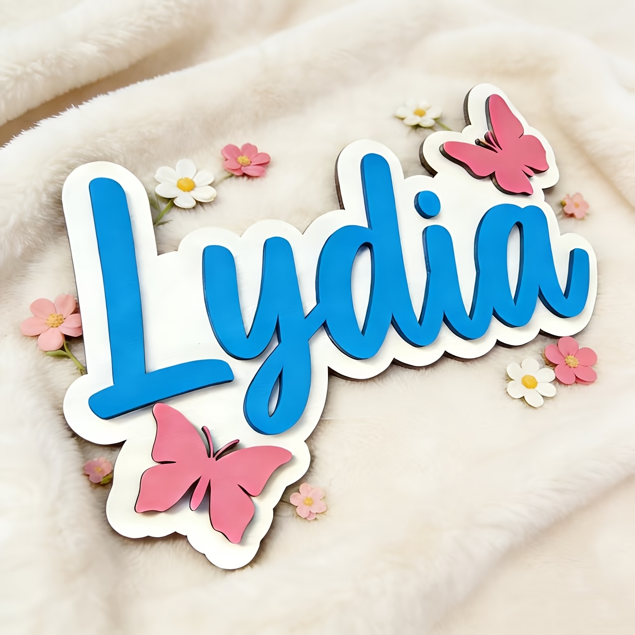ป้ายชื่อห้องรูปผีเสื้อสีฟ้าและ - Baby Nursery Room บทวิจารณ์และราคา