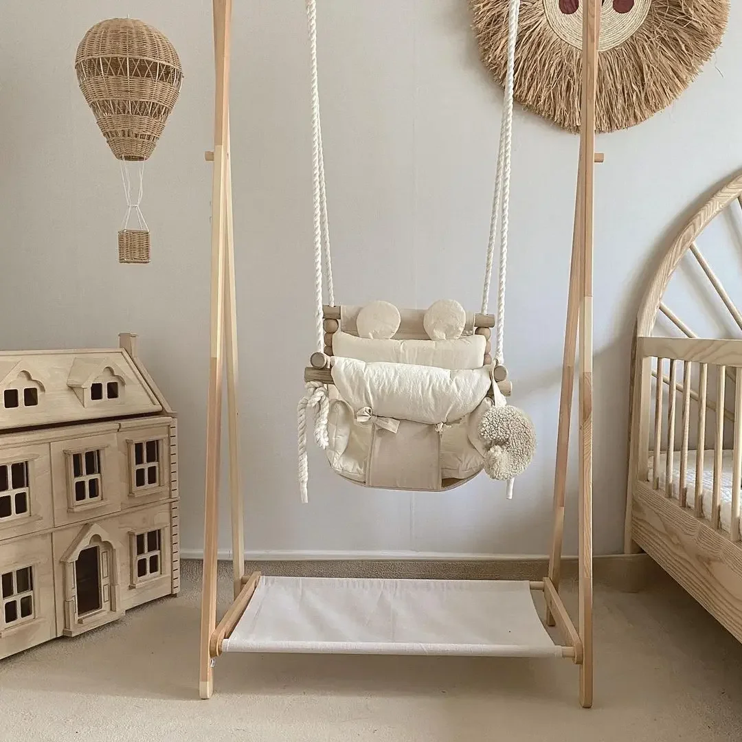 เปลไกวเด็กแบบแขวนในบ้าน เก้าอี - Baby Nursery Basket บทวิจารณ์และราคา