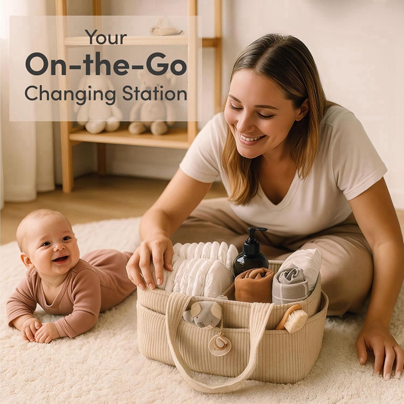 ที่เก็บผ้าอ้อมเด็กสำหรับโต๊ะเป - Baby Nursery Basket บทวิจารณ์และราคา