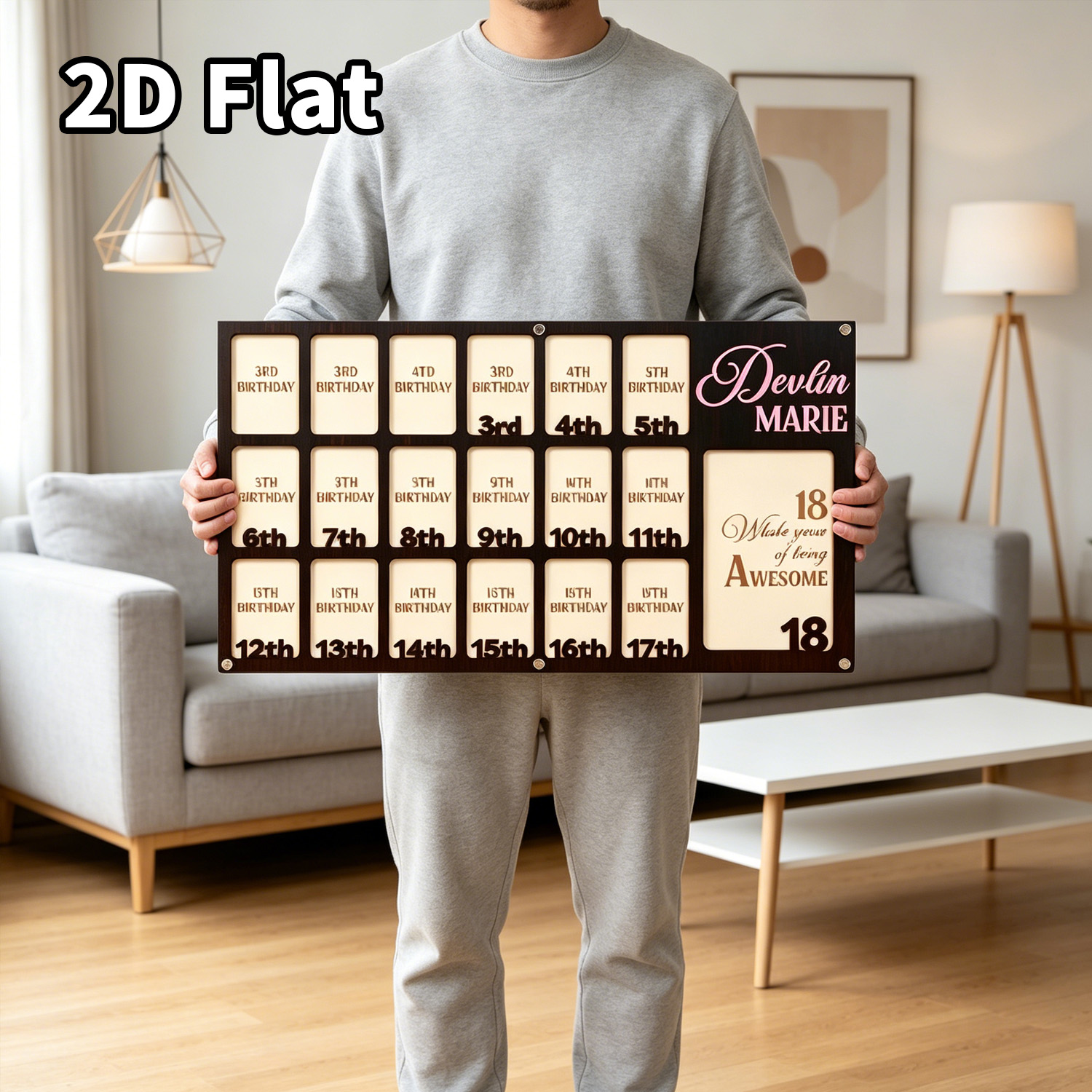 กรอบรูปไม้แบบกำหนดเอง 1 ชิ้น ป - Baby Nursery Room บทวิจารณ์และราคา