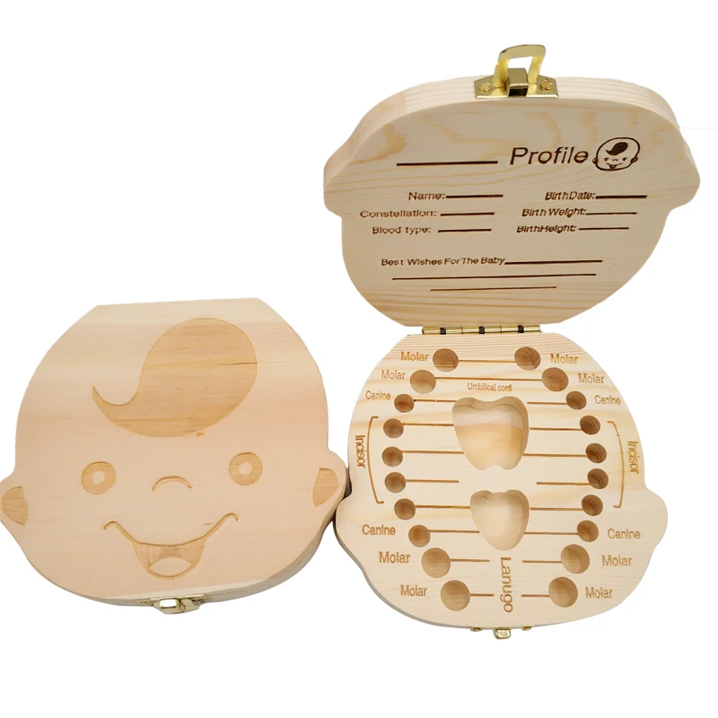 กล่องฟันเด็กไม้เด็กนมฟันจัดเก็ - Baby Keepsake Box บทวิจารณ์และราคา