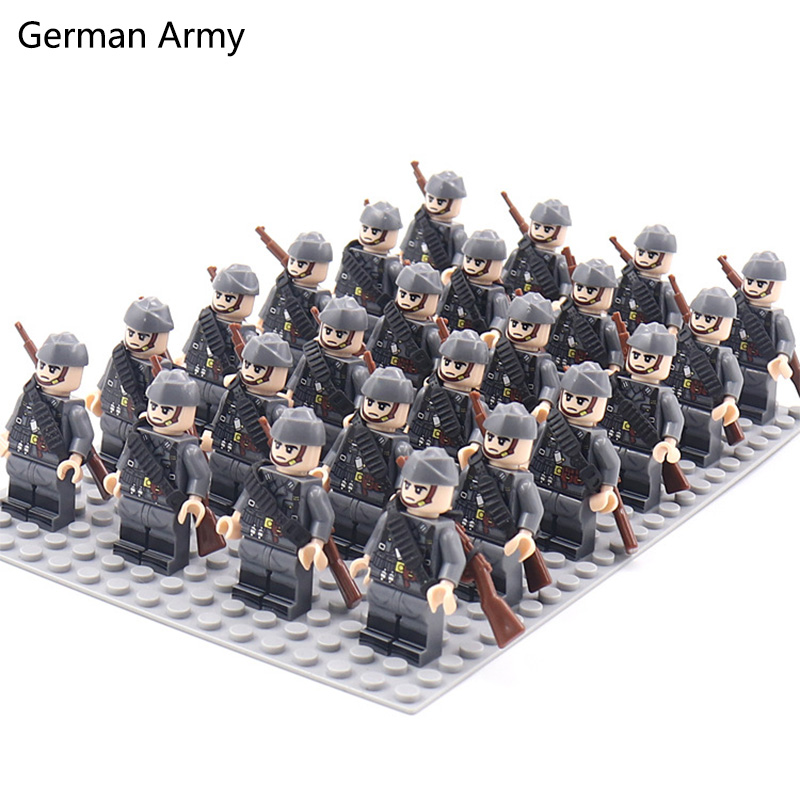 WW2 24 ชิ้น/ล็อตทหารทหาร Build - Lego Set Creator บทวิจารณ์และราคา