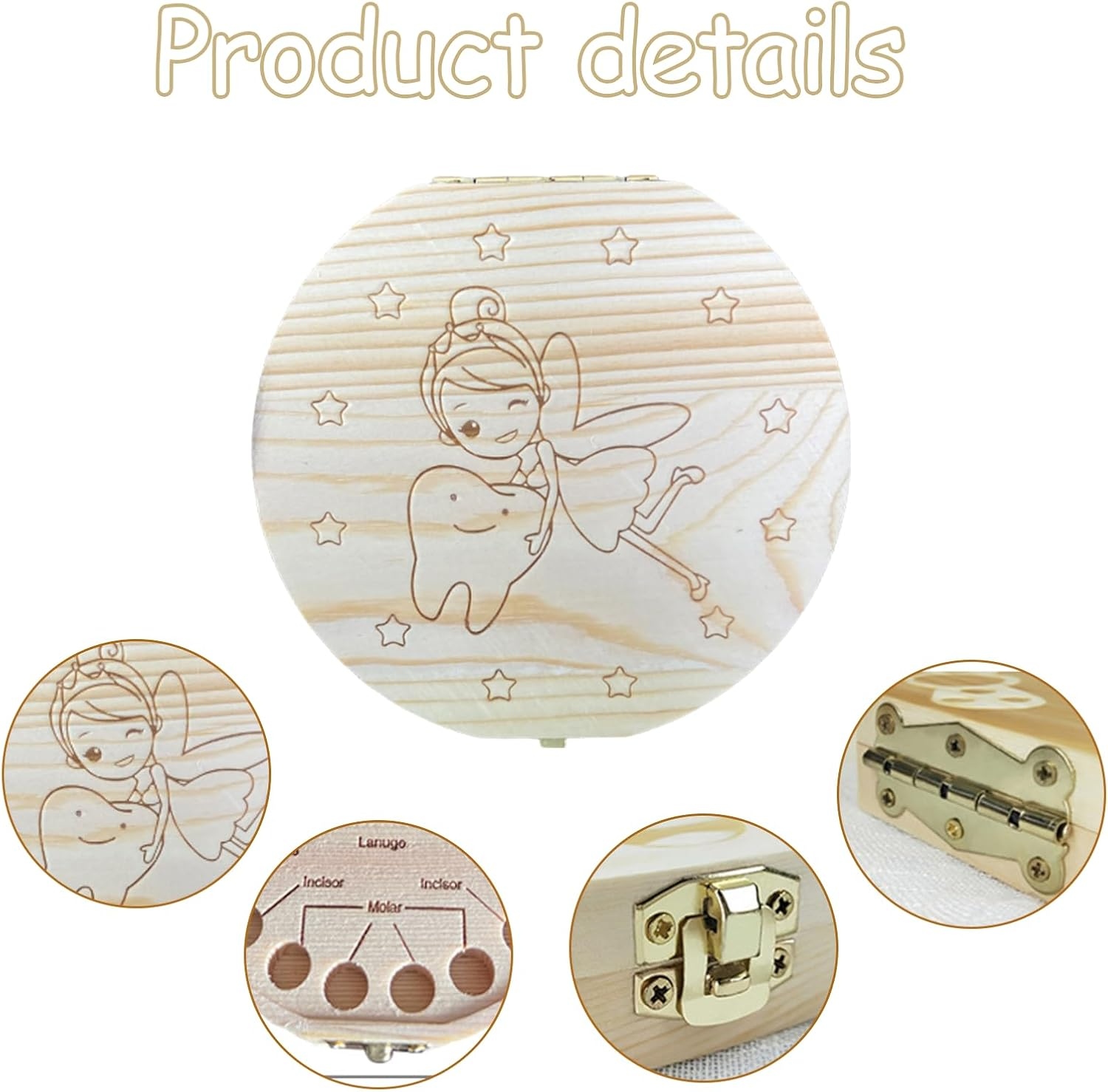 กล่องเก็บฟันน้ำนมไม้ - ชุดเก็บ - Baby Keepsake Box บทวิจารณ์และราคา
