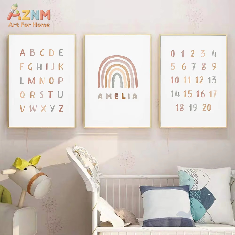 โปสเตอร์สั่งทำ ABC 123 ลายรุ้ง - Baby Nursery Mirror บทวิจารณ์และราคา