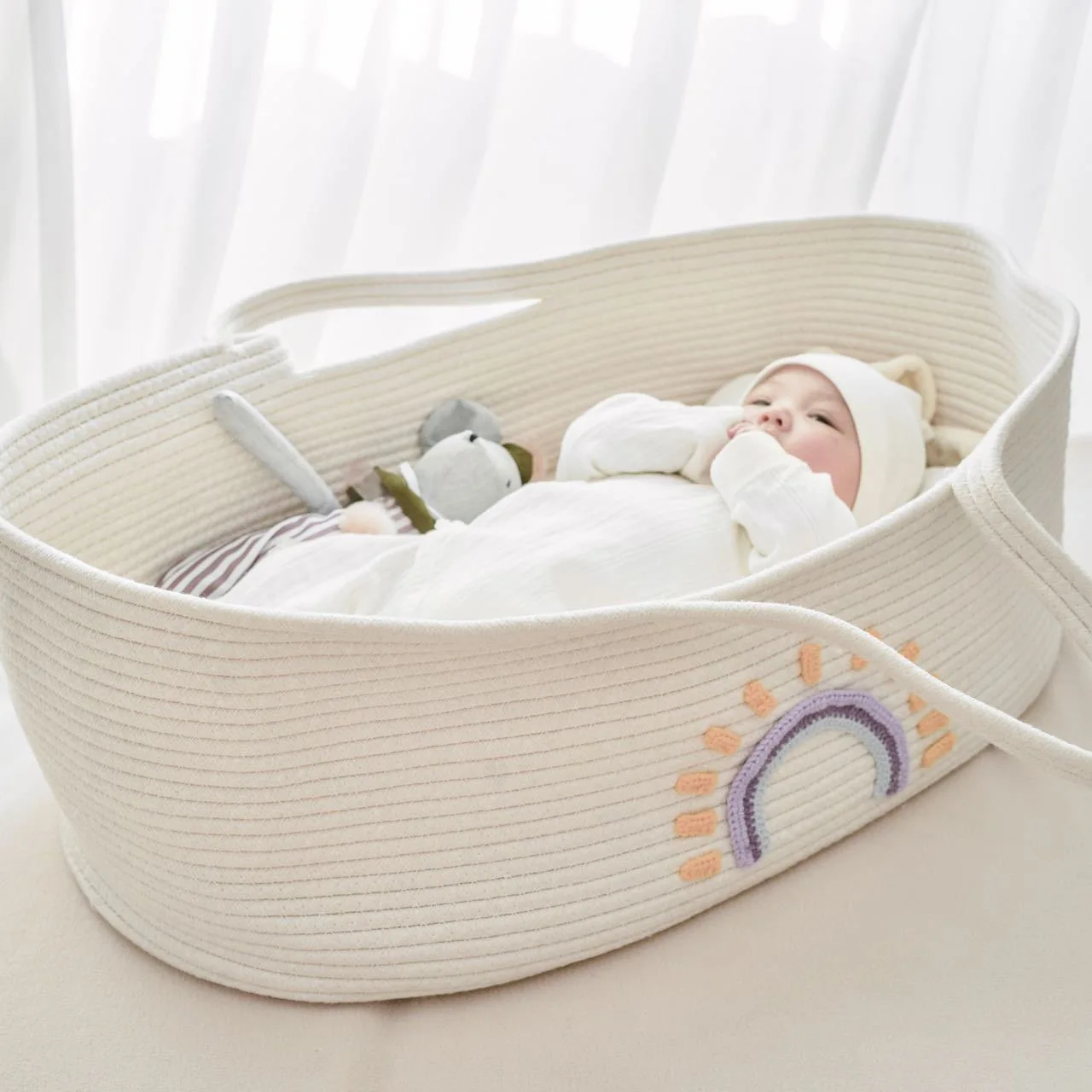 ตะกร้าหิ้วเด็กอ่อนแบบพกพาสำหรั - Baby Nursery Basket บทวิจารณ์และราคา