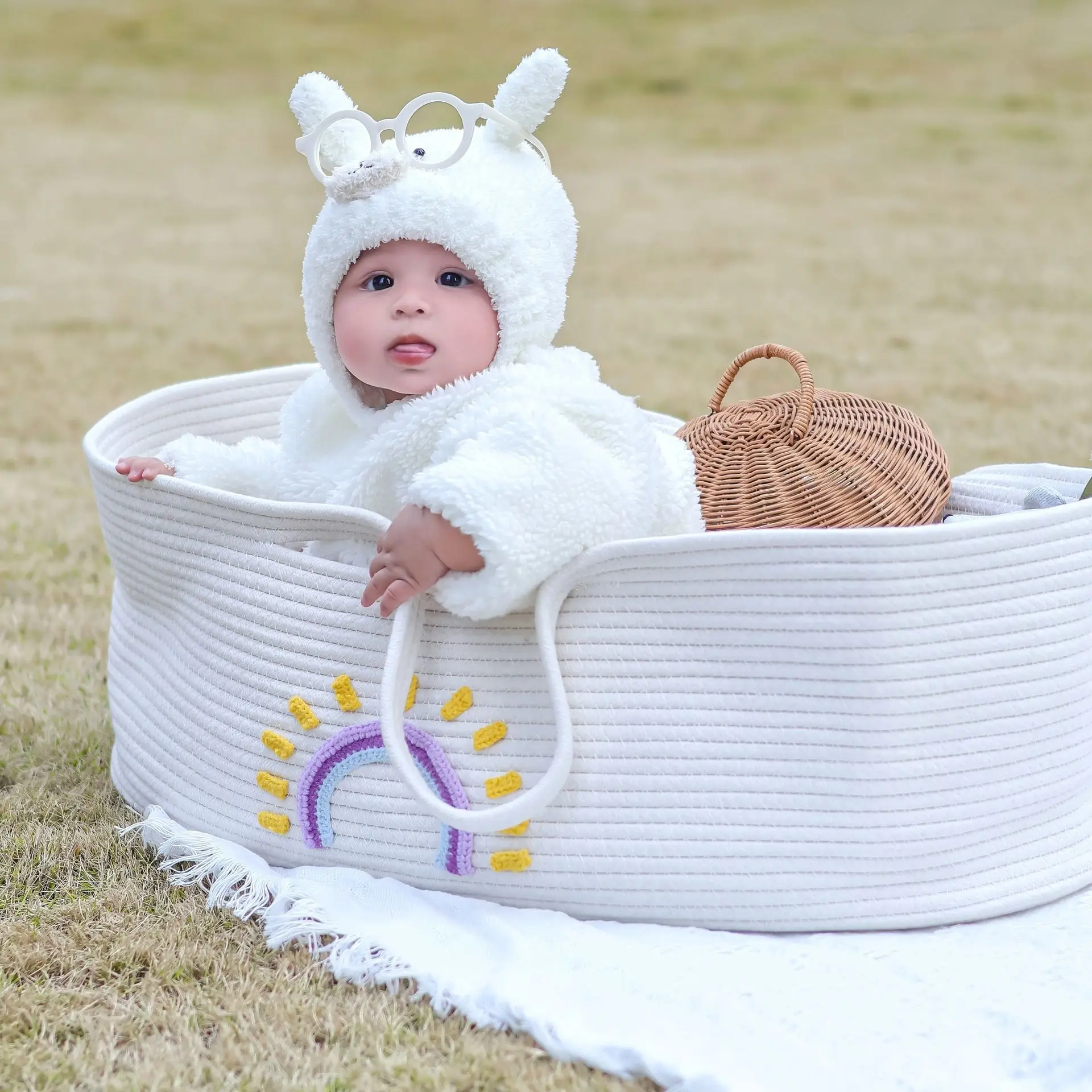 ตะกร้าหิ้วเด็กอ่อนแบบพกพาสำหรั - Baby Nursery Basket บทวิจารณ์และราคา