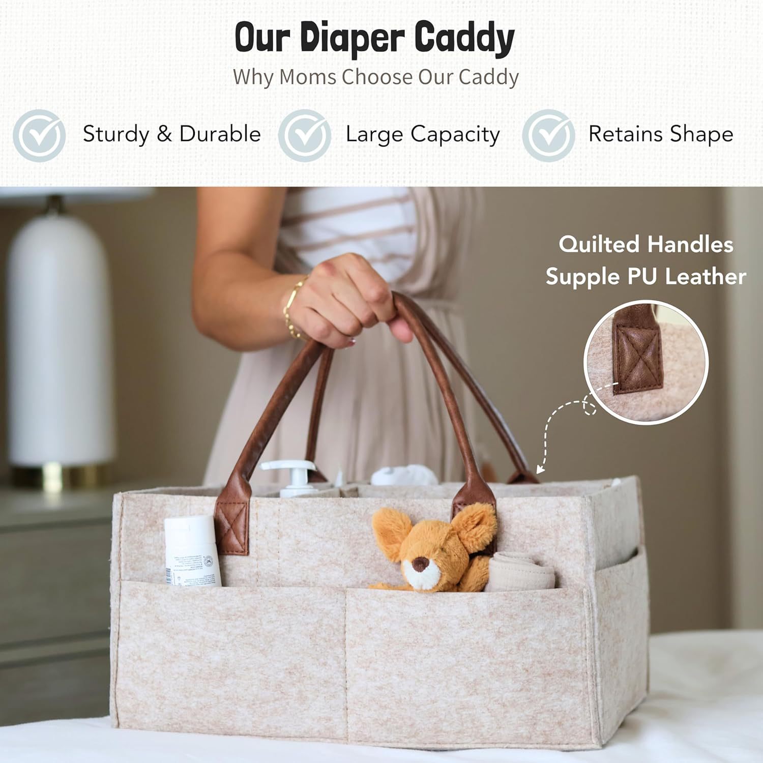 ตะกร้าเก็บของเด็กอ่อนแบบมีหูหิ - Baby Nursery Basket บทวิจารณ์และราคา