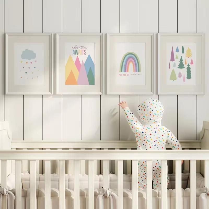 Boho ABC รุ้งดวงอาทิตย์เมฆผจญภ - Baby Nursery Mirror บทวิจารณ์และราคา