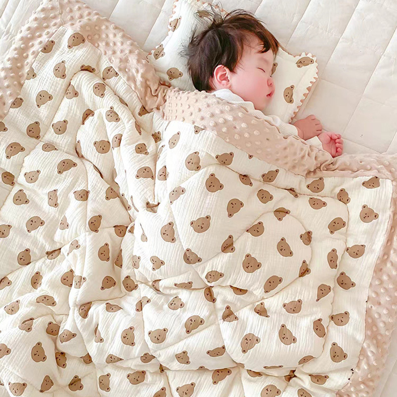 ผ้านวมใยฝ้ายลายจุดสำหรับเด็กทา - Baby Nursery Quilts บทวิจารณ์และราคา