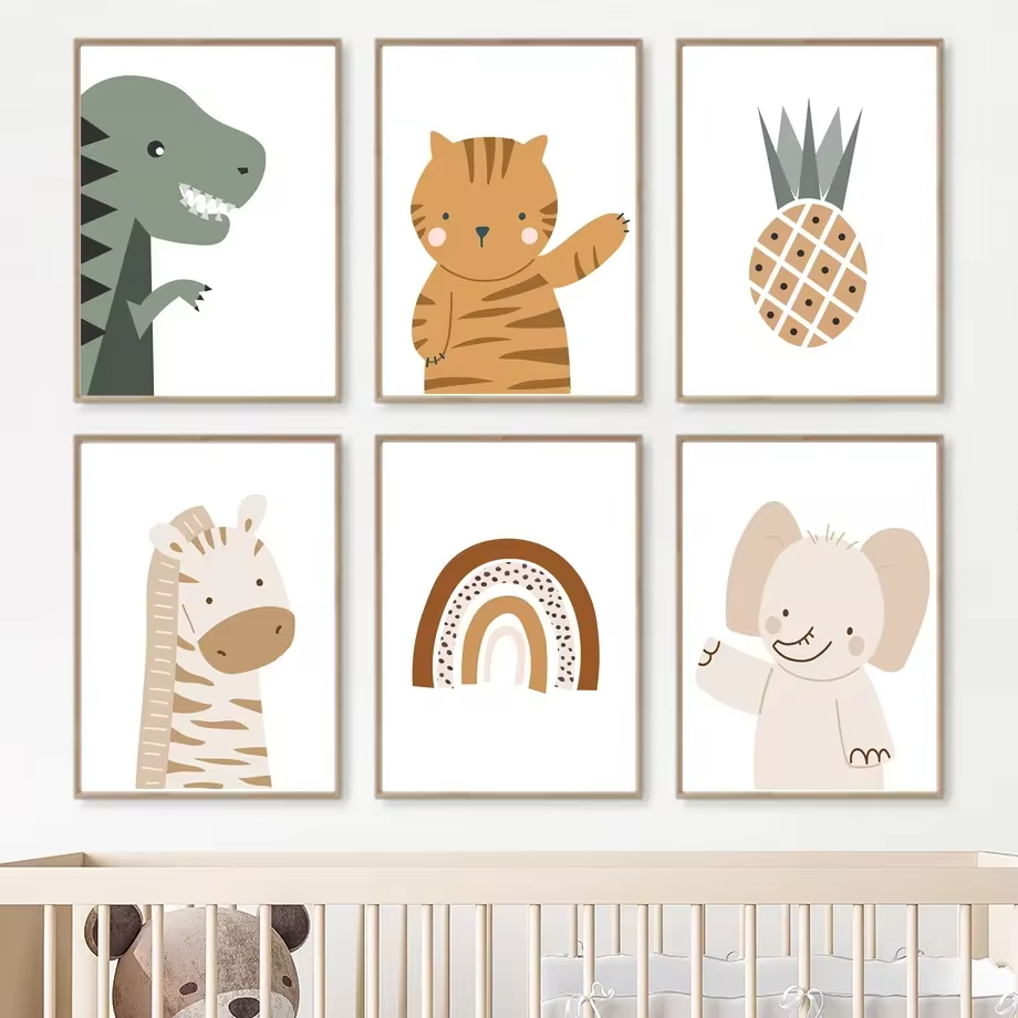 รุ้งดวงอาทิตย์สิงโตไดโนเสาร์ภา - Baby Nursery Mirror บทวิจารณ์และราคา