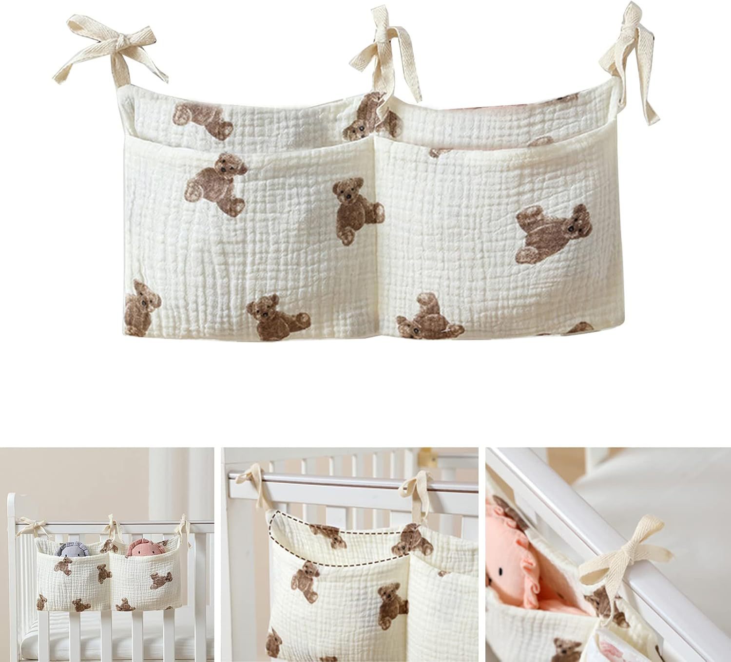 Baby Crib Organizer Cot Caddy  - Baby Nursery Game บทวิจารณ์และราคา