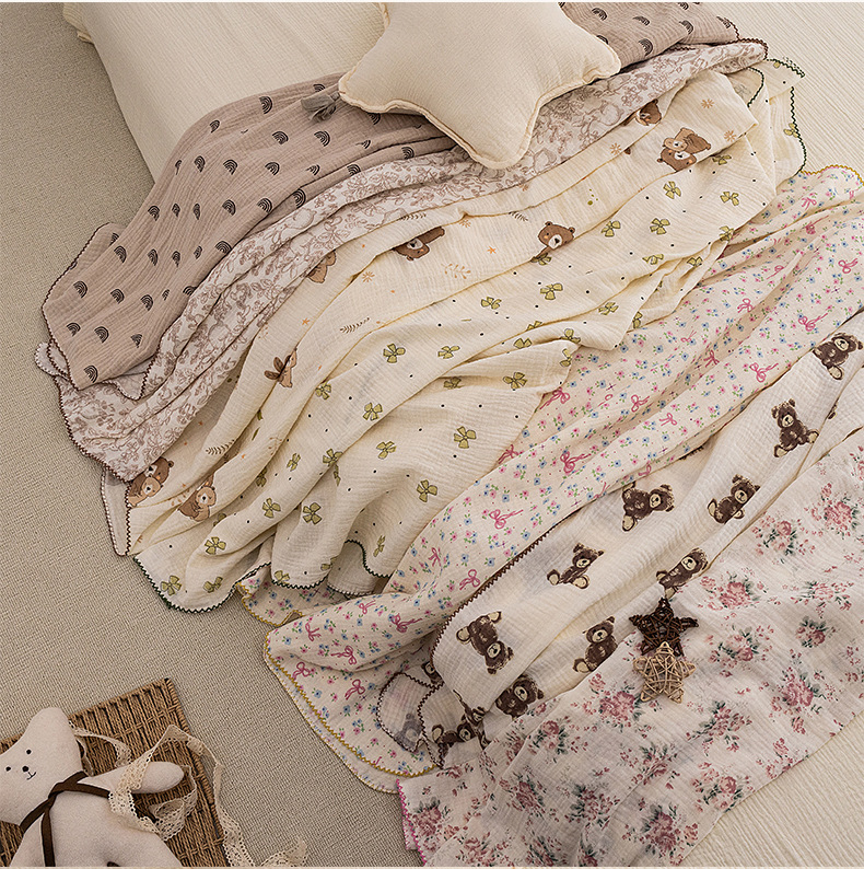 ผ้าห่มห่อตัวเด็กทารก ลายดอกไม้ - Baby Nursery Quilts บทวิจารณ์และราคา