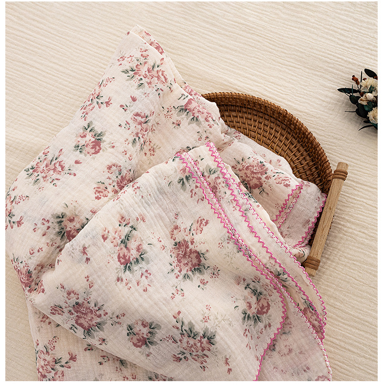 ผ้าห่มห่อตัวเด็กทารก ลายดอกไม้ - Baby Nursery Quilts บทวิจารณ์และราคา