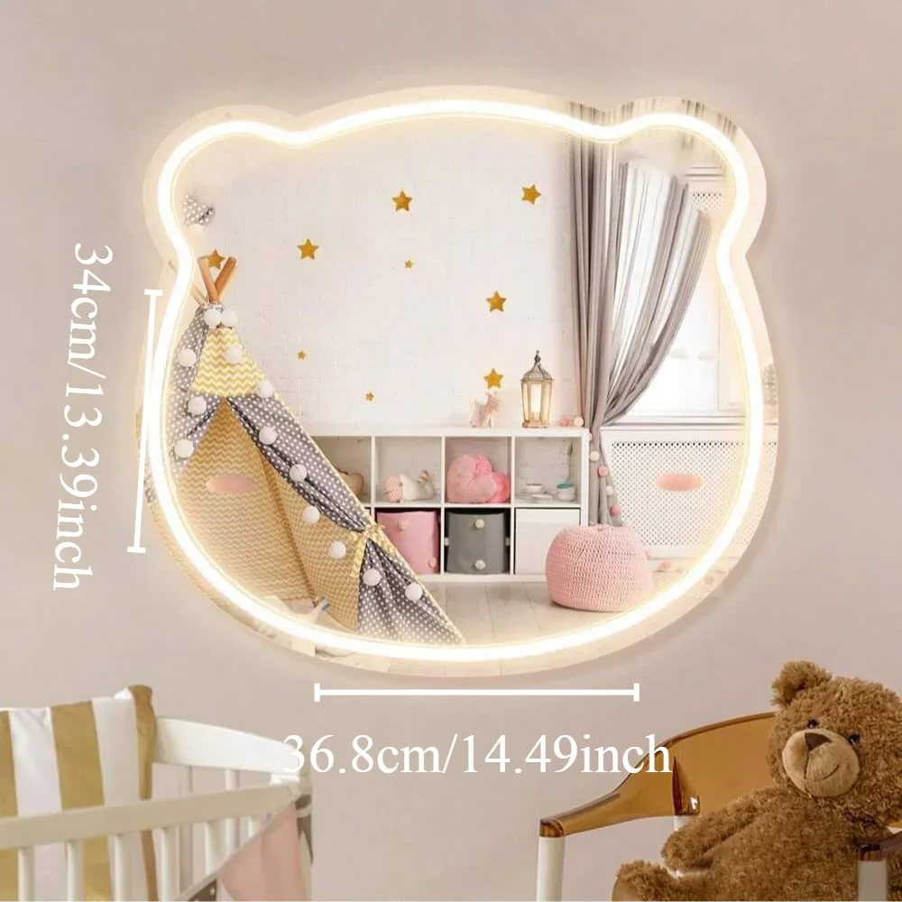 ป้ายไฟนีออนรูปหมี ปรับความสว่า - Baby Nursery Mirror บทวิจารณ์และราคา