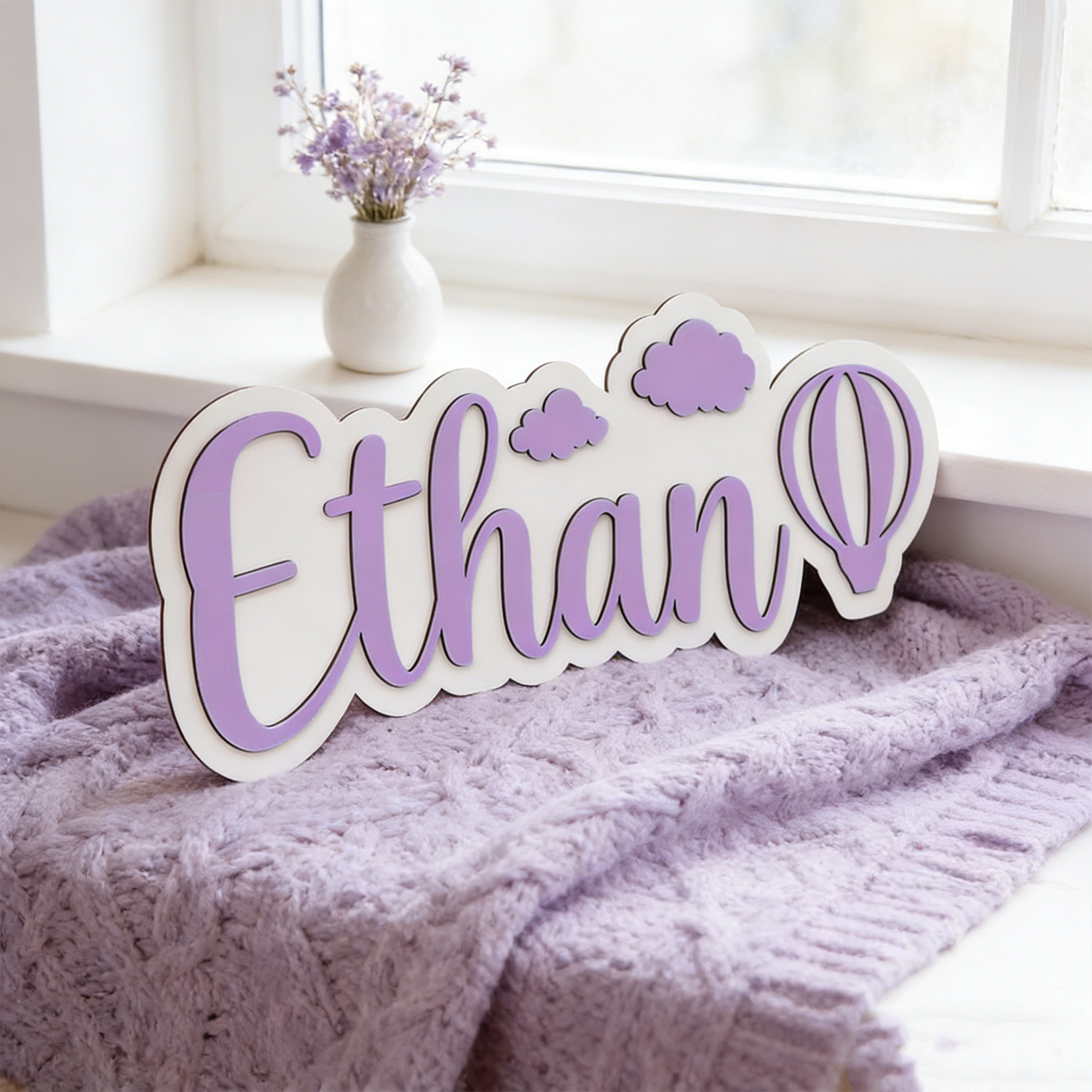ป้ายชื่อห้องรูปบอลลูนลมร้อนและ - Baby Nursery Room บทวิจารณ์และราคา