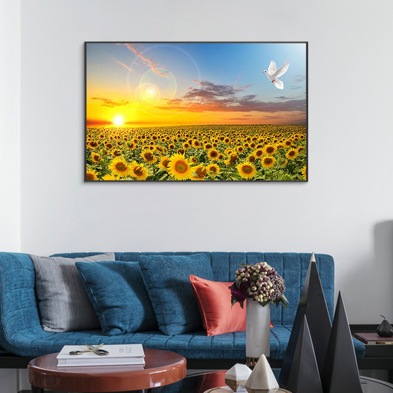 Sunflower โปสเตอร์ HD พิมพ์ตกแ - Baby Nursery Mirror บทวิจารณ์และราคา