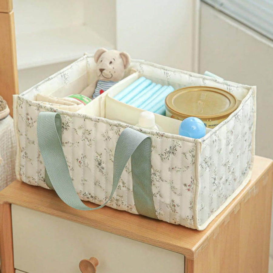 ตะกร้าใส่ผ้าอ้อมลายดอกไม้, ตะก - Baby Nursery Basket บทวิจารณ์และราคา